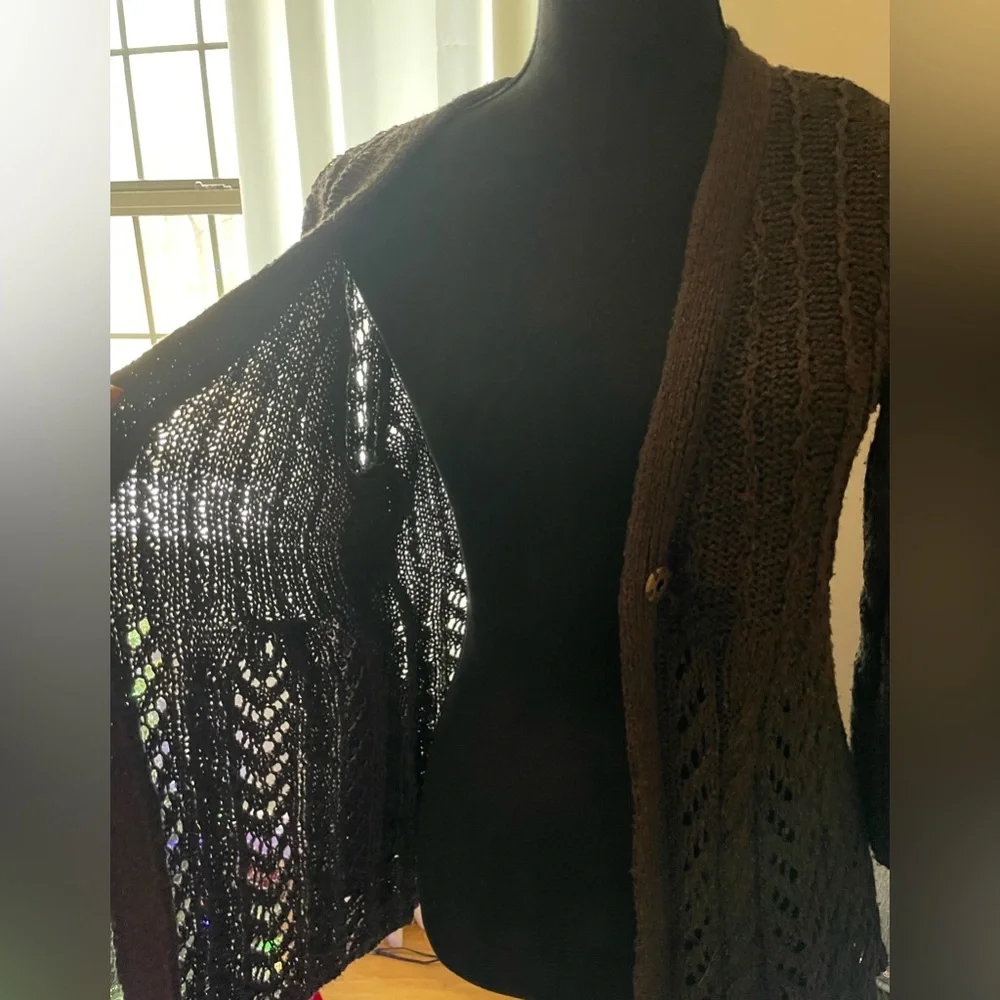 Tweeds Loose Knit 3/4 sleeve Cardigan - Picture 10 of 10